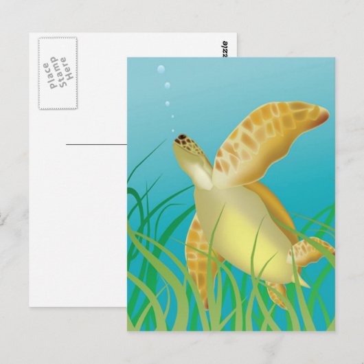 Hawaii Turtle Briefkaart (Voorkant / Achterkant)
