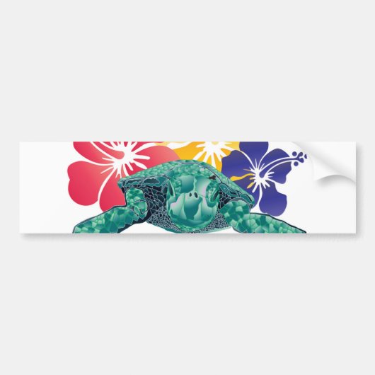 Hawaii Turtle Bumpersticker (Voorkant)