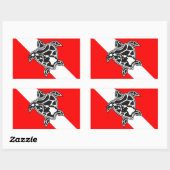 Hawaii Turtle Duikvlag Rechthoekige Sticker (Vel)