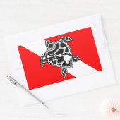 Hawaii Turtle Duikvlag Rechthoekige Sticker (Envelop)