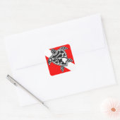 Hawaii Turtle Duikvlag Vierkante Sticker (Envelop)