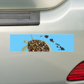 Hawaii Turtle en Hawaii eilanden Bumpersticker (Op auto)