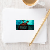 Hawaii Turtle-fotolabel Etiket (Insitu)