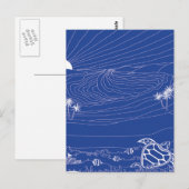 Hawaii Turtle - Honu Briefkaart (Voorkant / Achterkant)