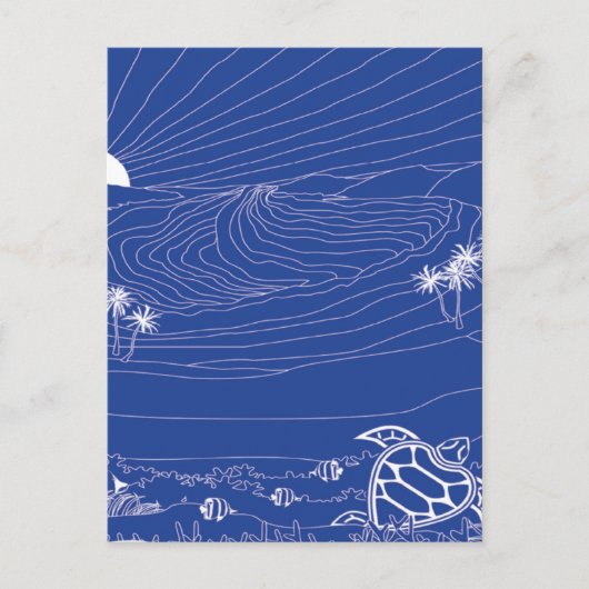 Hawaii Turtle - Honu Briefkaart (Voorkant)
