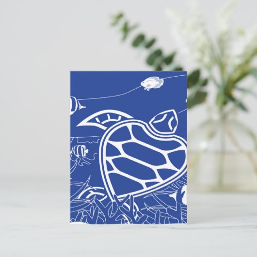 Hawaii Turtle - Honu Briefkaart (Staand voorkant)