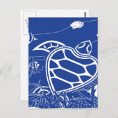 Hawaii Turtle - Honu Briefkaart (Voorkant / Achterkant)