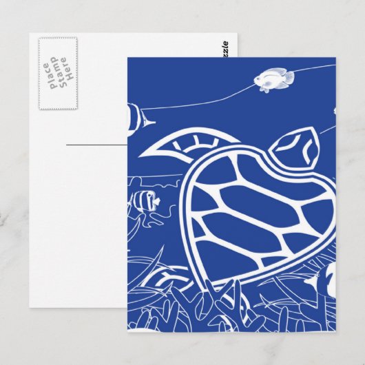 Hawaii Turtle - Honu Briefkaart (Voorkant / Achterkant)