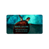 Hawaii Turtle Honu Etiket (Voorkant)