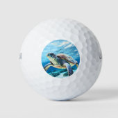 Hawaii Turtle Honu Foto Golfballen (Voorkant)
