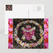Hawaii Turtle Honu Plumeria Summer Flower Paradise Briefkaart (Voorkant / Achterkant)