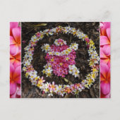 Hawaii Turtle Honu Plumeria Summer Flower Paradise Briefkaart (Voorkant)