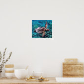 Hawaii Turtle Honu Poster (Keuken)