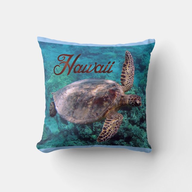 Hawaii Turtle Pillow Kussen (Voorkant)