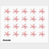 Hawaii Turtle Ronde Sticker (Vel)