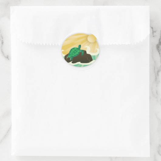 Hawaii Turtle Ronde Sticker (Tas)