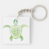 Hawaii Turtle Sleutelhanger (Achterkant)