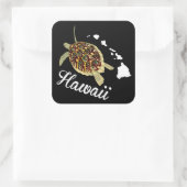 Hawaii Turtle Vierkante Sticker (Tas)