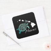 Hawaii Turtle Vierkante Sticker (Envelop)