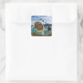 Hawaii Turtles Vierkante Sticker (Tas)