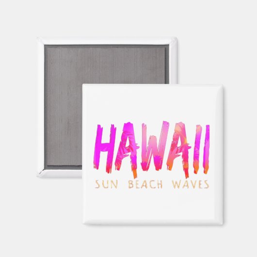 Hawaii Typografie Magneet (Voorkant / Achterkant)