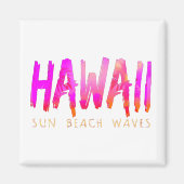 Hawaii Typografie Magneet (Voorkant)