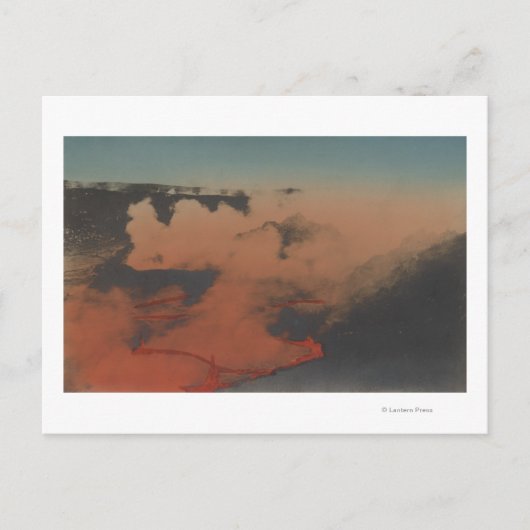 Hawaii - Uitzicht Kilauea Volcano in HA Briefkaart (Voorkant)