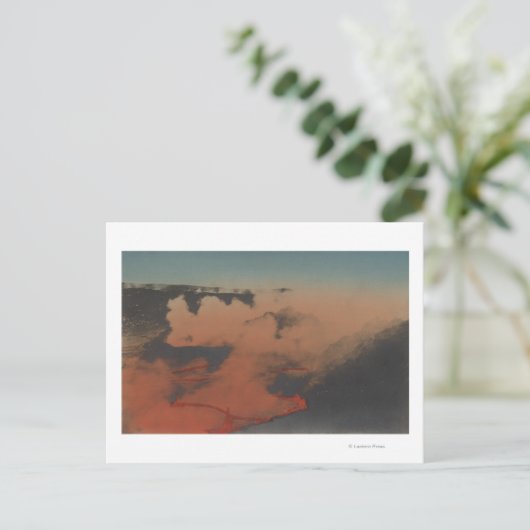 Hawaii - Uitzicht Kilauea Volcano in HA Briefkaart (Staand voorkant)