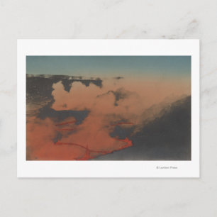 Hawaii - Uitzicht Kilauea Volcano in HA Briefkaart