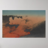 Hawaii - Uitzicht Kilauea Volcano in HA Poster (Voorkant)