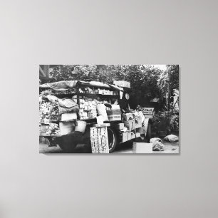 Hawaii - Uitzicht van een inheemse plantaardige ag Canvas Afdruk