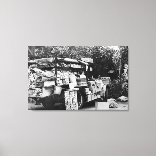 Hawaii - Uitzicht van een inheemse plantaardige ag Canvas Afdruk (Voorkant)