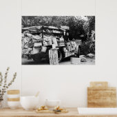 Hawaii - Uitzicht van een inheemse plantaardige ag Poster (Keuken)