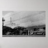 Hawaii - Uitzicht van het Theaterblok van Waikiki Poster (Voorkant)