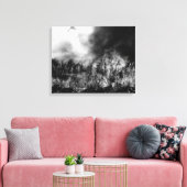 Hawaii - Uitzicht van het veld Suikerriet in brand Canvas Afdruk (Insitu (Woonkamer))