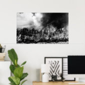 Hawaii - Uitzicht van het veld Suikerriet in brand Poster (Thuiskantoor)