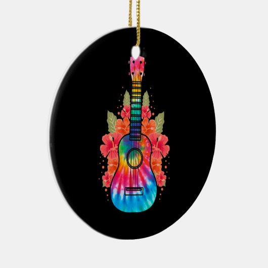 Hawaii Uke Flower Ukulele Guitar Keramisch Ornament (Rechts)