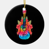 Hawaii Uke Flower Ukulele Guitar Keramisch Ornament (Voorkant)