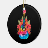 Hawaii Uke Flower Ukulele Guitar Keramisch Ornament (Links)