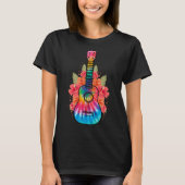 Hawaii Uke Flower Ukulele Guitar T-shirt (Voorkant)
