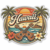 Hawaii & Ukelele Sticker (Voorkant)