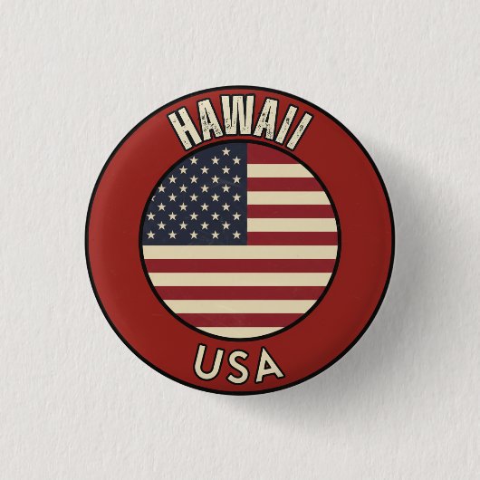 Hawaii United States of America Ronde Button 3,2 Cm (Voorkant)