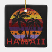Hawaii US  Palm Trevel Keramisch Ornament (Achterkant)