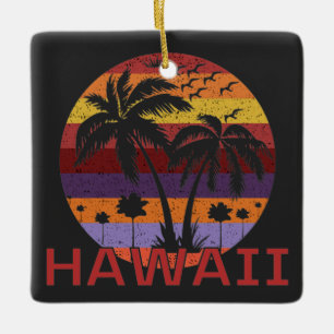 Hawaii US  Palm Trevel Keramisch Ornament
