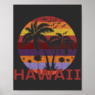 Hawaii US  Palm Trevel Poster