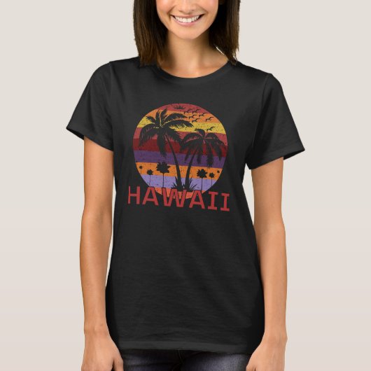 Hawaii US Palm Trevel T-shirt (Voorkant)