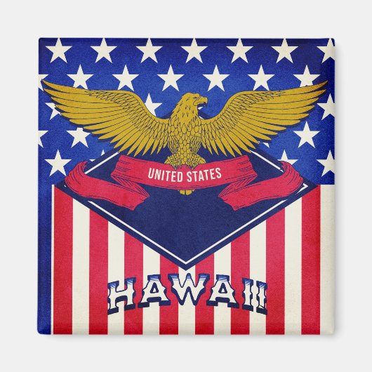Hawaii USA Flag Magneet (Voorkant)