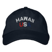Hawaii USA geborduurd Navy Blue Pet (Voorkant)