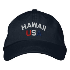 Hawaii USA geborduurd Navy Blue Pet