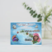 Hawaii USA Kaart (Staand voorkant)